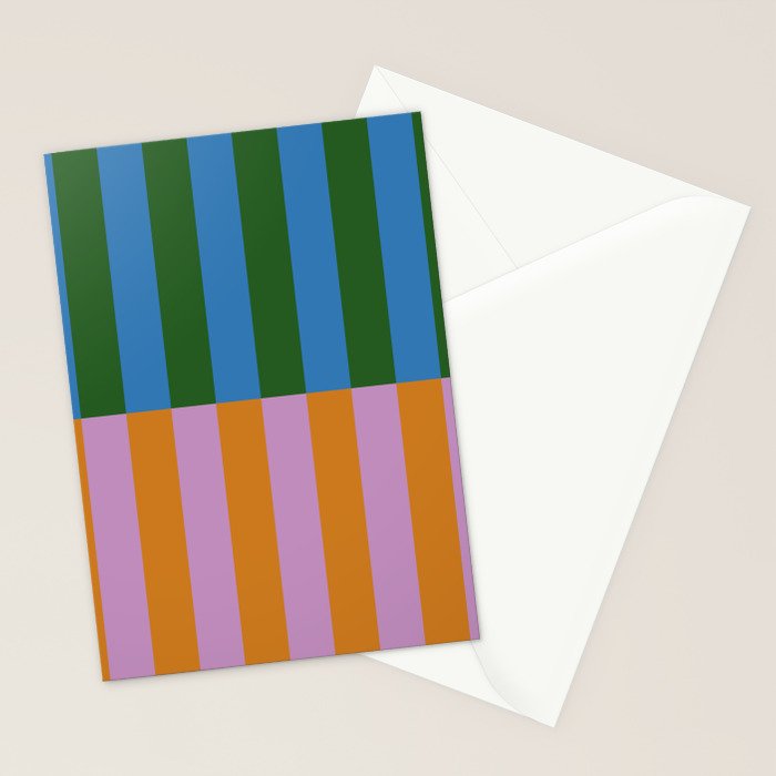 Abstraction_GEOMETRIC_STRIPE_LINE_COLORFUL_POP_ART_0701L Stationery Card Gallery Image 2