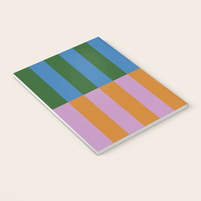 Abstraction_GEOMETRIC_STRIPE_LINE_COLORFUL_POP_ART_0701L Notebook Gallery Image 3