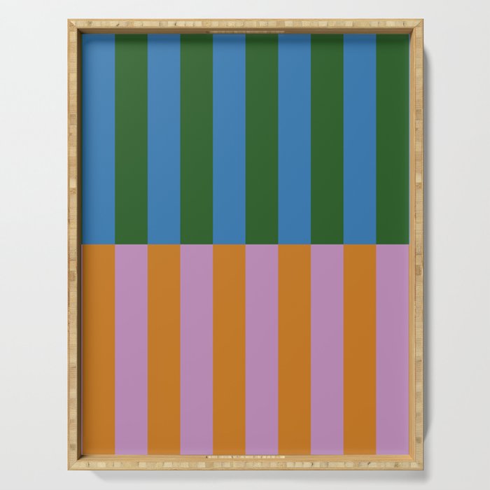 Abstraction_GEOMETRIC_STRIPE_LINE_COLORFUL_POP_ART_0701L Serving Tray Gallery Image 1