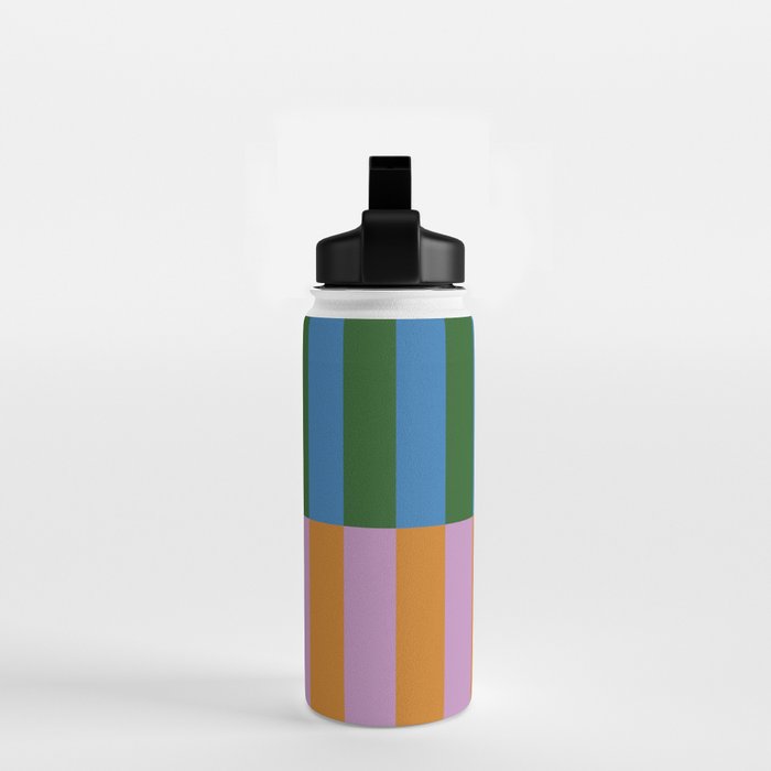 Abstraction_GEOMETRIC_STRIPE_LINE_COLORFUL_POP_ART_0701L Water Bottle Gallery Image 2
