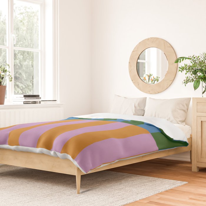 Abstraction_GEOMETRIC_STRIPE_LINE_COLORFUL_POP_ART_0701L Duvet Cover Gallery Image 2