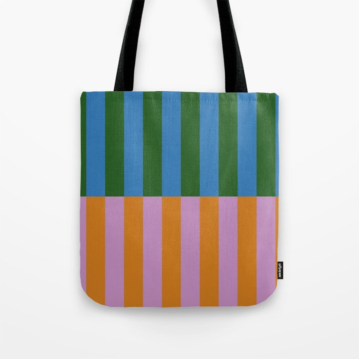 Abstraction_GEOMETRIC_STRIPE_LINE_COLORFUL_POP_ART_0701L Tote Bag Gallery Image 1