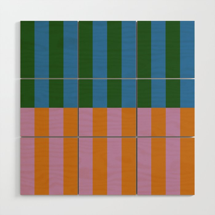 Abstraction_GEOMETRIC_STRIPE_LINE_COLORFUL_POP_ART_0701L Wood Wall Art Gallery Image 1