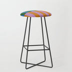 Abstraction_GEOMETRIC_STRIPE_LINE_COLORFUL_POP_ART_0701L Stool Gallery Image 1