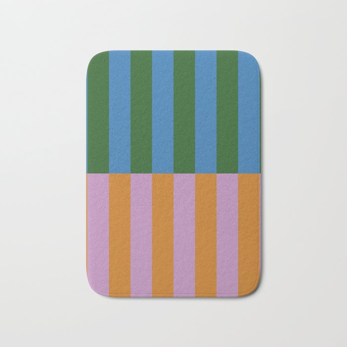 Abstraction_GEOMETRIC_STRIPE_LINE_COLORFUL_POP_ART_0701L Bath Mat Gallery Image 1