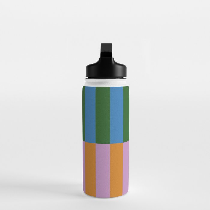 Abstraction_GEOMETRIC_STRIPE_LINE_COLORFUL_POP_ART_0701L Water Bottle Gallery Image 3