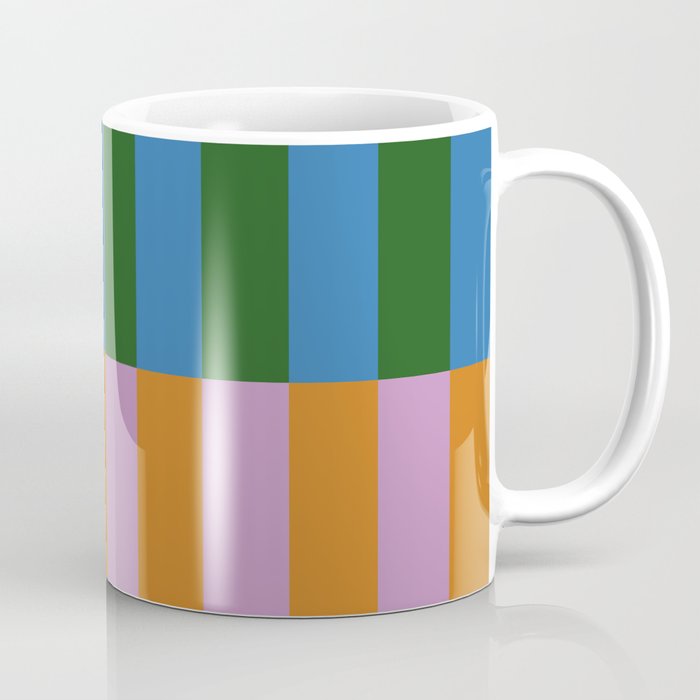 Abstraction_GEOMETRIC_STRIPE_LINE_COLORFUL_POP_ART_0701L Coffee Mug Gallery Image 1