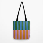 Abstraction_GEOMETRIC_STRIPE_LINE_COLORFUL_POP_ART_0701L Tote Bag Gallery Image 2