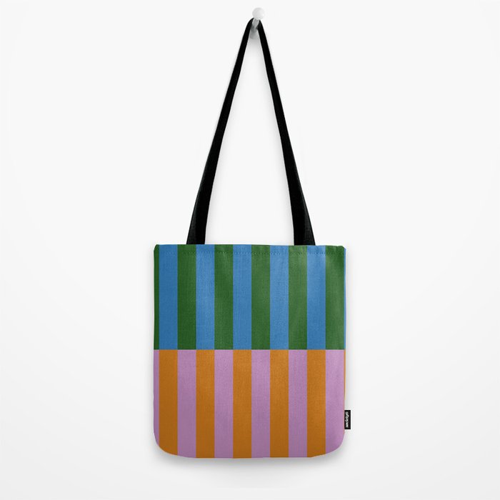 Abstraction_GEOMETRIC_STRIPE_LINE_COLORFUL_POP_ART_0701L Tote Bag Gallery Image 2