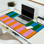 Abstraction_GEOMETRIC_STRIPE_LINE_COLORFUL_POP_ART_0701L Desk Mat Gallery Image 2