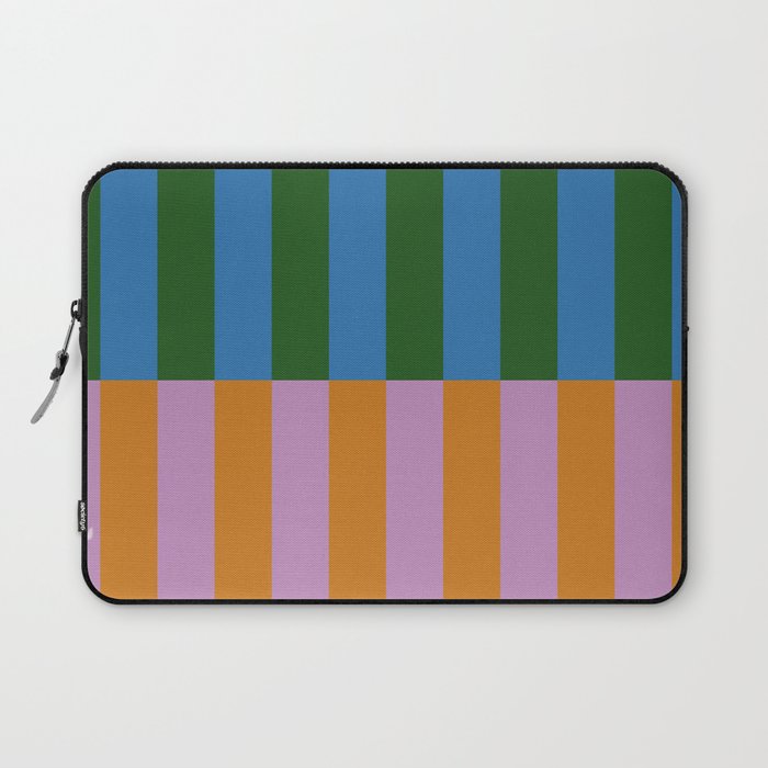 Abstraction_GEOMETRIC_STRIPE_LINE_COLORFUL_POP_ART_0701L Laptop Sleeve Gallery Image 1