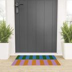 Abstraction_GEOMETRIC_STRIPE_LINE_COLORFUL_POP_ART_0701L Welcome Mat Gallery Image 3