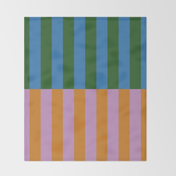 Abstraction_GEOMETRIC_STRIPE_LINE_COLORFUL_POP_ART_0701L Throw Blanket Gallery Image 2