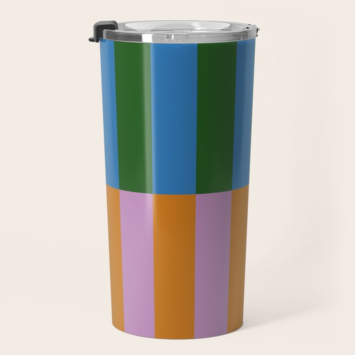Abstraction_GEOMETRIC_STRIPE_LINE_COLORFUL_POP_ART_0701L Travel Mug Gallery Image 3
