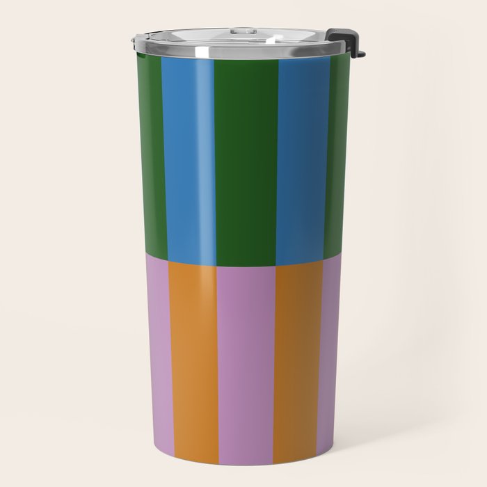 Abstraction_GEOMETRIC_STRIPE_LINE_COLORFUL_POP_ART_0701L Travel Mug Gallery Image 2