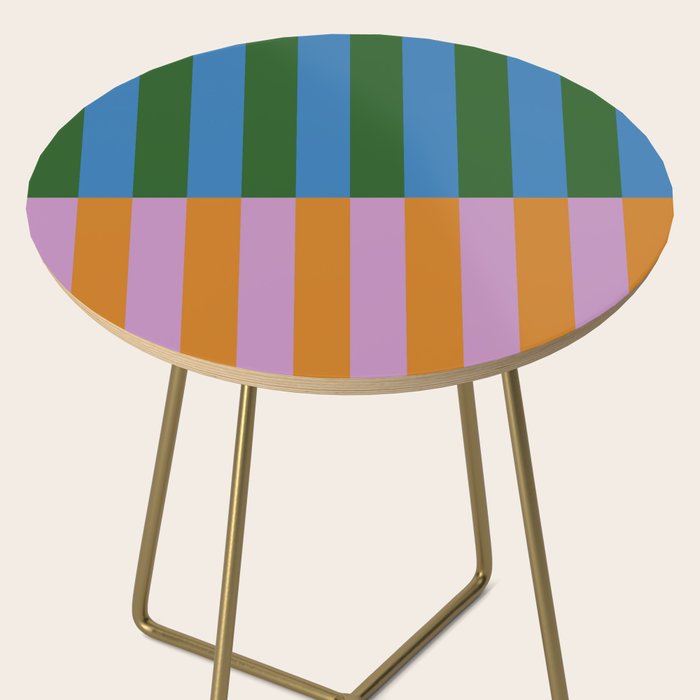 Abstraction_GEOMETRIC_STRIPE_LINE_COLORFUL_POP_ART_0701L Side Table Gallery Image 2