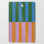 Abstraction_GEOMETRIC_STRIPE_LINE_COLORFUL_POP_ART_0701L Cutting Board Gallery Image 1