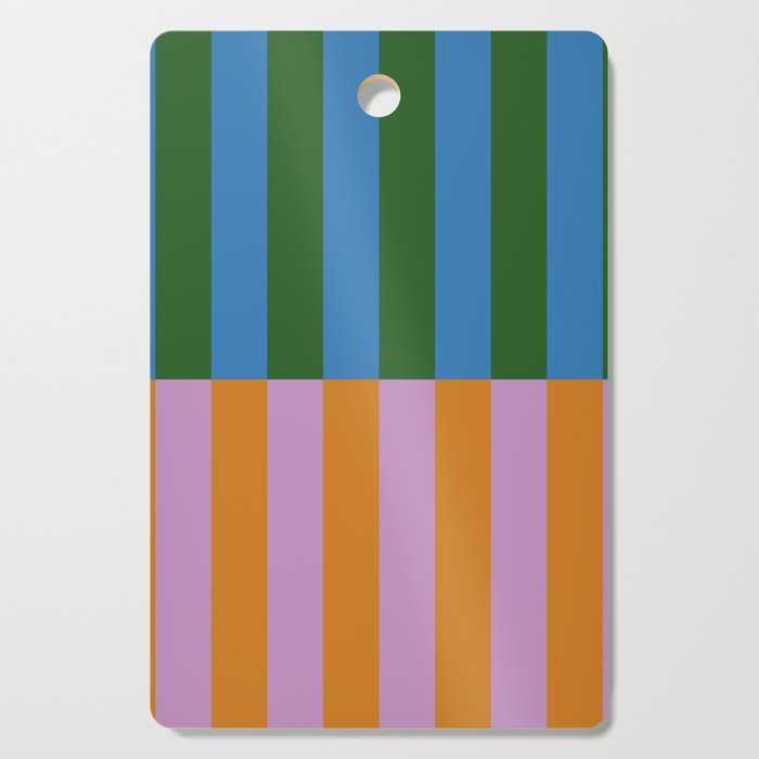 Abstraction_GEOMETRIC_STRIPE_LINE_COLORFUL_POP_ART_0701L Cutting Board Gallery Image 1