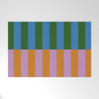 Abstraction_GEOMETRIC_STRIPE_LINE_COLORFUL_POP_ART_0701L Welcome Mat Gallery Image 1