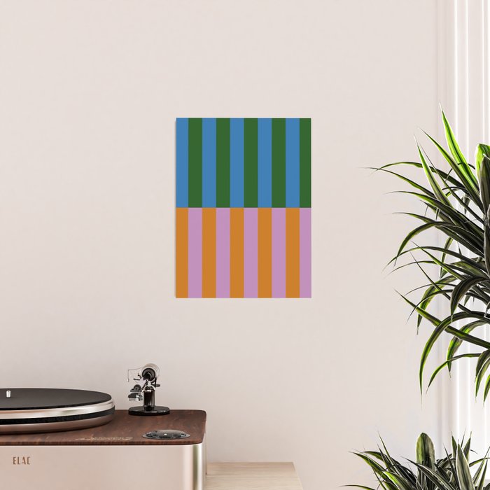 Abstraction_GEOMETRIC_STRIPE_LINE_COLORFUL_POP_ART_0701L Poster Gallery Image 2