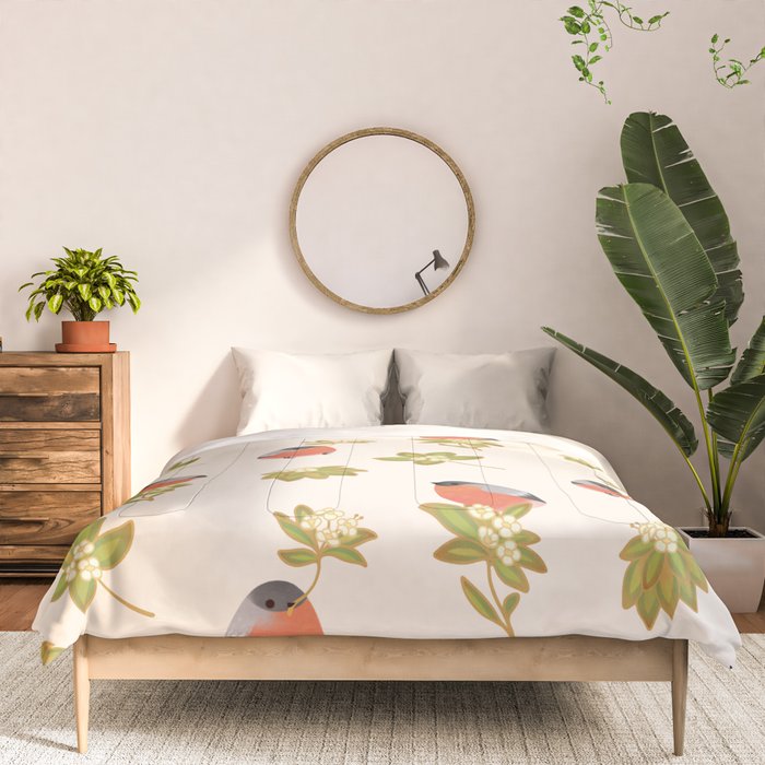 Eurasian bullfinch 2 Comforter Gallery Image 3