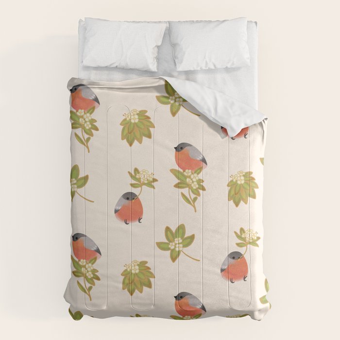 Eurasian bullfinch 2 Comforter Gallery Image 6