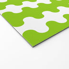 Wavy Stripes Lime Green Ogee A-Go-Go Retro Contemporary Pattern Welcome Mat Gallery Image 2