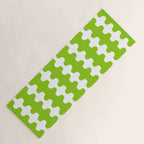 Wavy Stripes Lime Green Ogee A-Go-Go Retro Contemporary Pattern Yoga Mat Gallery Image 1
