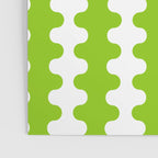 Wavy Stripes Lime Green Ogee A-Go-Go Retro Contemporary Pattern Poster Gallery Image 3
