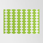 Wavy Stripes Lime Green Ogee A-Go-Go Retro Contemporary Pattern Rug Gallery Image 2