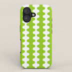Wavy Stripes Lime Green Ogee A-Go-Go Retro Contemporary Pattern iPhone Case Gallery Image 1