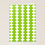Wavy Stripes Lime Green Ogee A-Go-Go Retro Contemporary Pattern Stationery Card Gallery Image 2