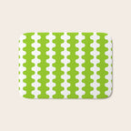 Wavy Stripes Lime Green Ogee A-Go-Go Retro Contemporary Pattern Bath Mat Gallery Image 1