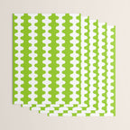 Wavy Stripes Lime Green Ogee A-Go-Go Retro Contemporary Pattern Wrapping Paper Gallery Image 3