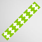 Wavy Stripes Lime Green Ogee A-Go-Go Retro Contemporary Pattern Table Runner Gallery Image 3
