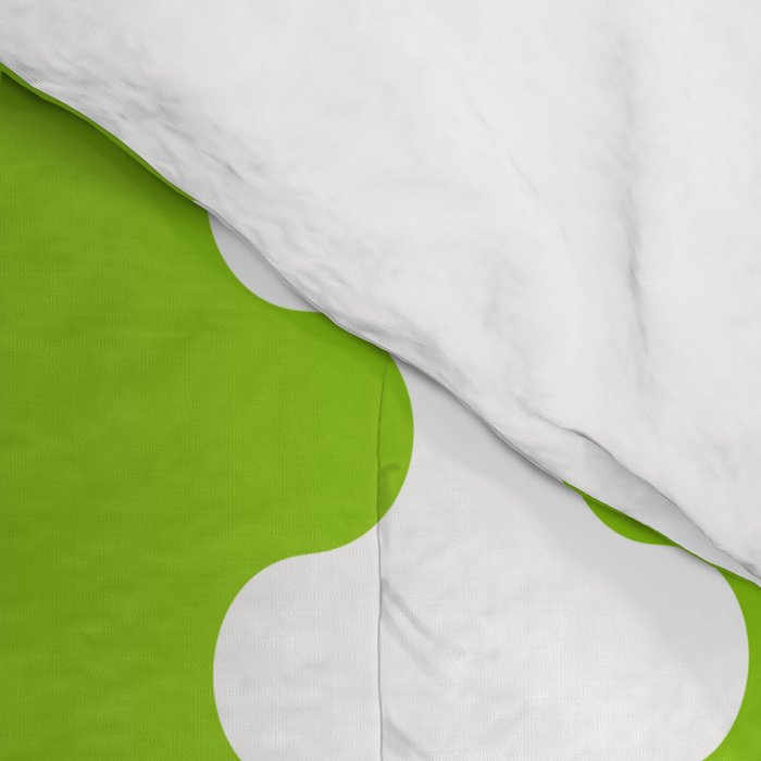 Wavy Stripes Lime Green Ogee A-Go-Go Retro Contemporary Pattern Comforter Gallery Image 4