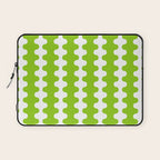 Wavy Stripes Lime Green Ogee A-Go-Go Retro Contemporary Pattern Laptop Sleeve Gallery Image 1