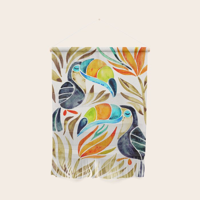 Tropical Toucans - Sepia Palette Wall Hanging Gallery Image 1