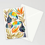 Tropical Toucans - Sepia Palette Stationery Card Gallery Image 2