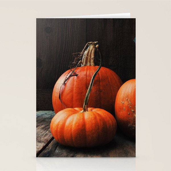 Three Pumpkins Stationery Card Gallery Image 1