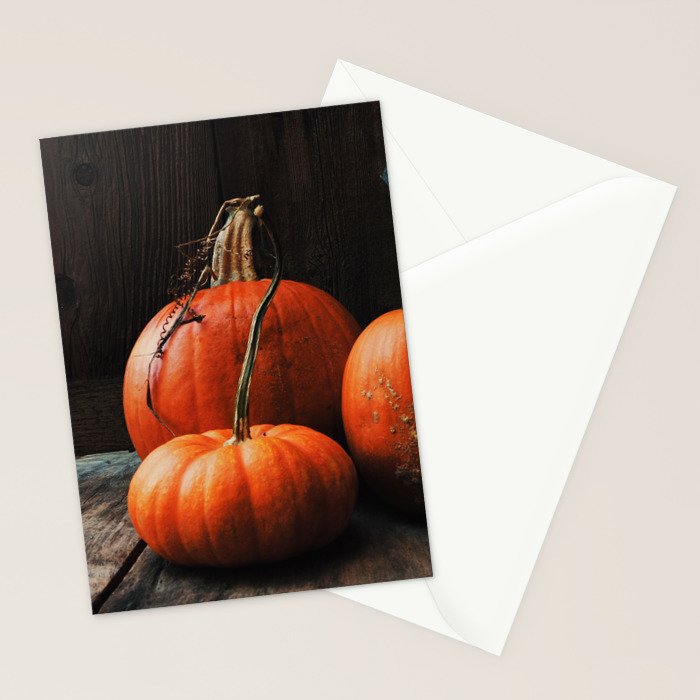Three Pumpkins Stationery Card Gallery Image 2