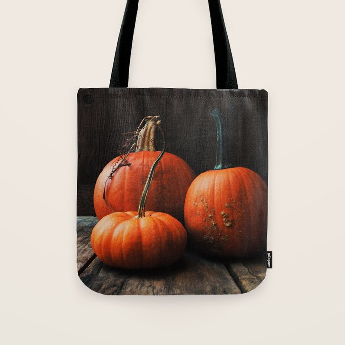 Three Pumpkins Tote Bag Gallery Image 1