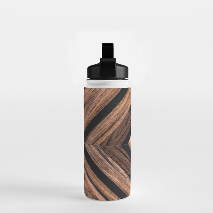 Urban Tribal Pattern No.3 - Wood Water Bottle Gallery Image 2