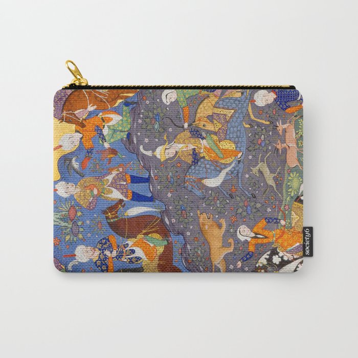  Shirin and Khusraw hunting  Antique Islamic Art  Carry All Pouch Gallery Image 1