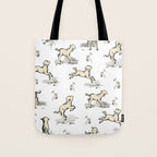 Little Sheep in Meadow - Toile pattern for Children  Tote Bag Gallery Image 1