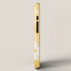 Retro 60s 70s Aesthetic Floral Pattern in Light Buttercream Yellow iPhone Case Gallery Image 2