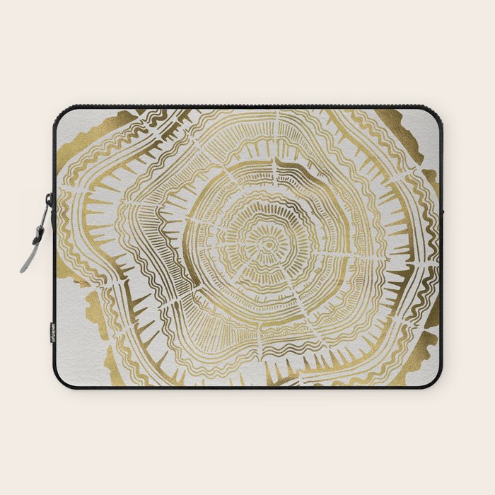 Gold Tree Rings Laptop Sleeve Gallery Image 1