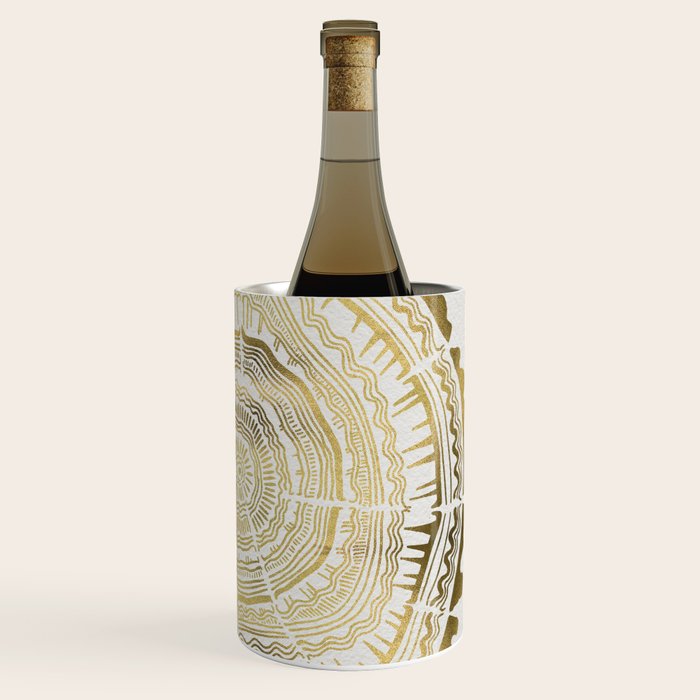 Gold Tree Rings Wine Chiller Gallery Image 3