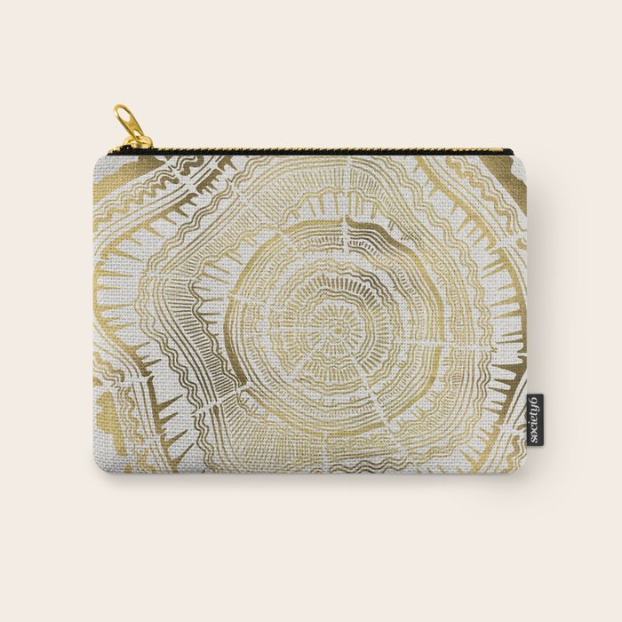 Gold Tree Rings Carry All Pouch Gallery Image 1