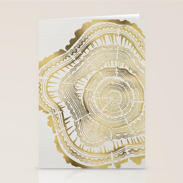 Gold Tree Rings Stationery Card Gallery Image 2